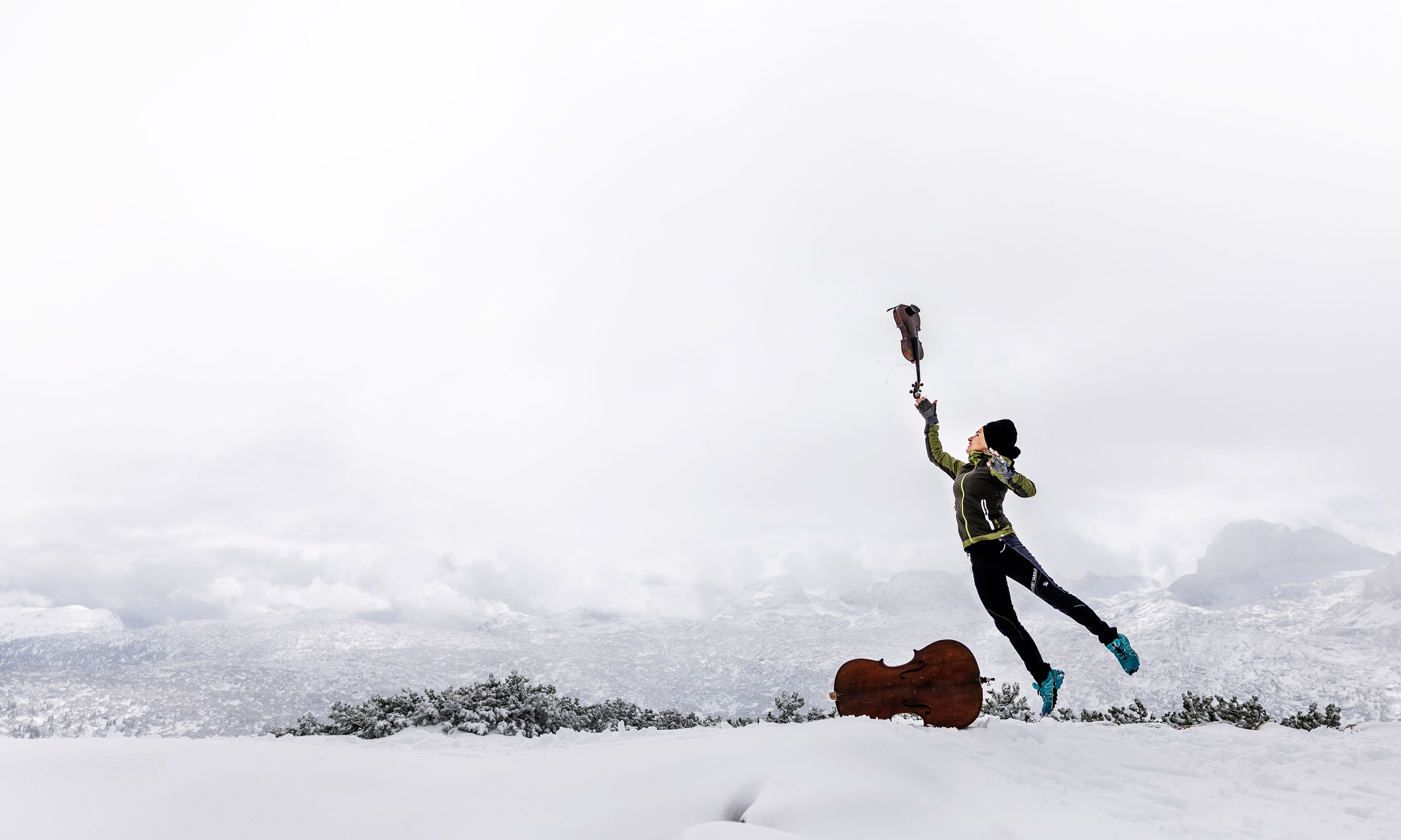 deeLinde am Berg im Schnee